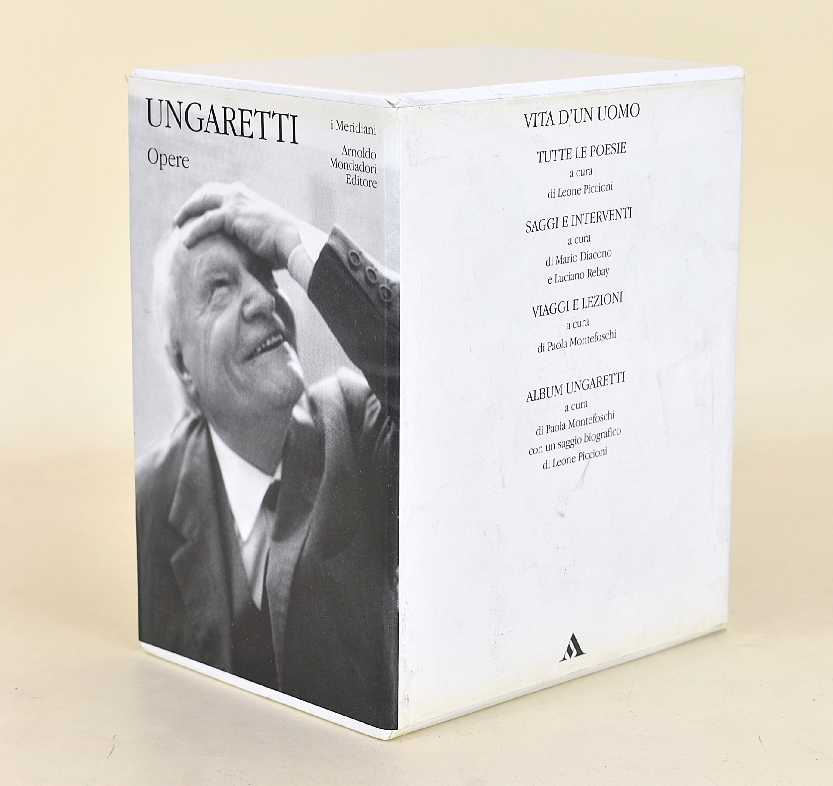 Opere di Giuseppe Ungaretti. Vita d'un uomo. I Meridiani Mondadori, edizioni miste. Serie complet...