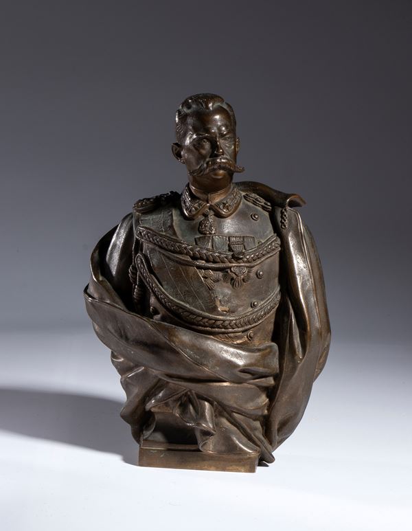 UMBERTO I , Re d'Italia - busto in bronzo