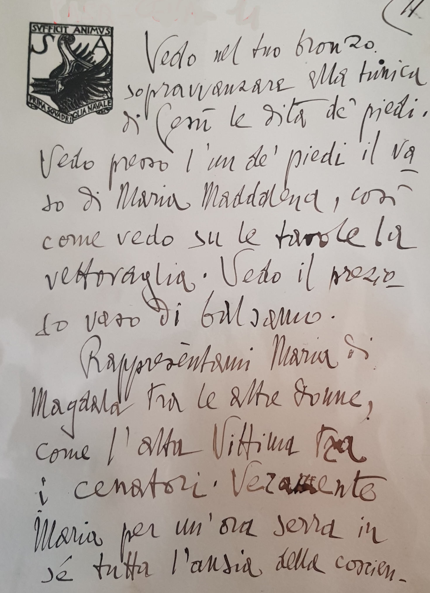D'annunzio, Gabriele - Lettera a Pasquinelli - 1932