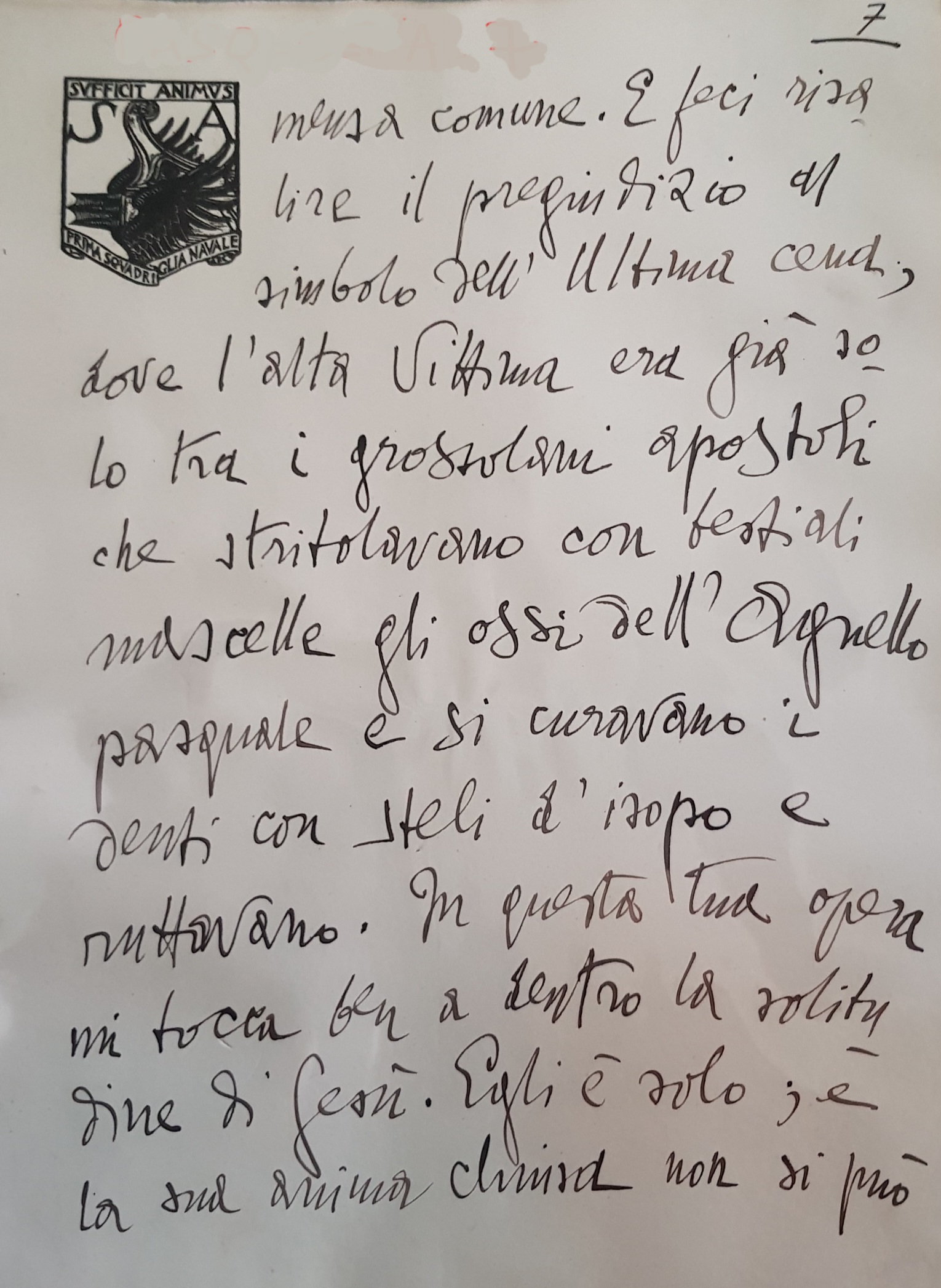 D'annunzio, Gabriele - Lettera a Pasquinelli - 1932