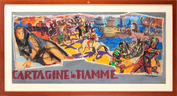 Manfredo - Bozzetto - Cartagine in Fiamme 
