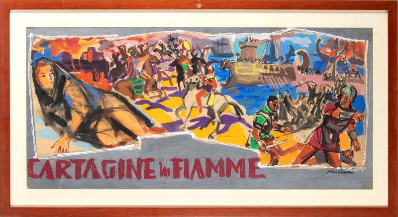 Manfredo - Bozzetto - Cartagine in Fiamme