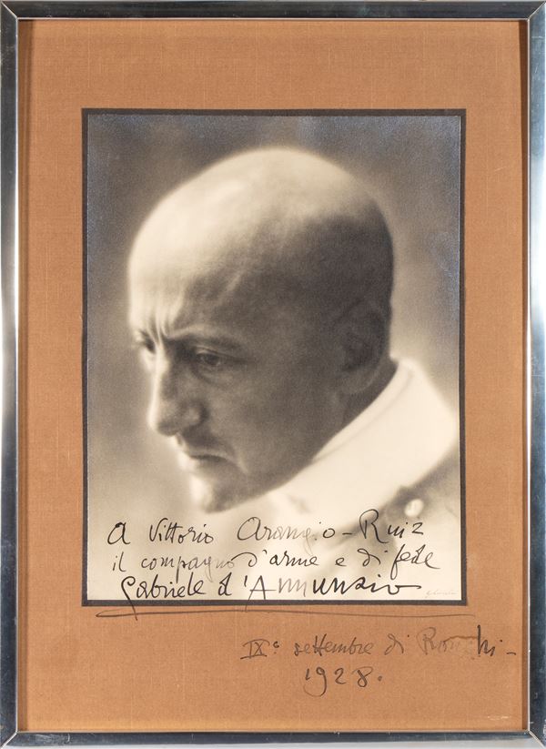 D'Annunzio, Gabriele - Foto con dedica e firma