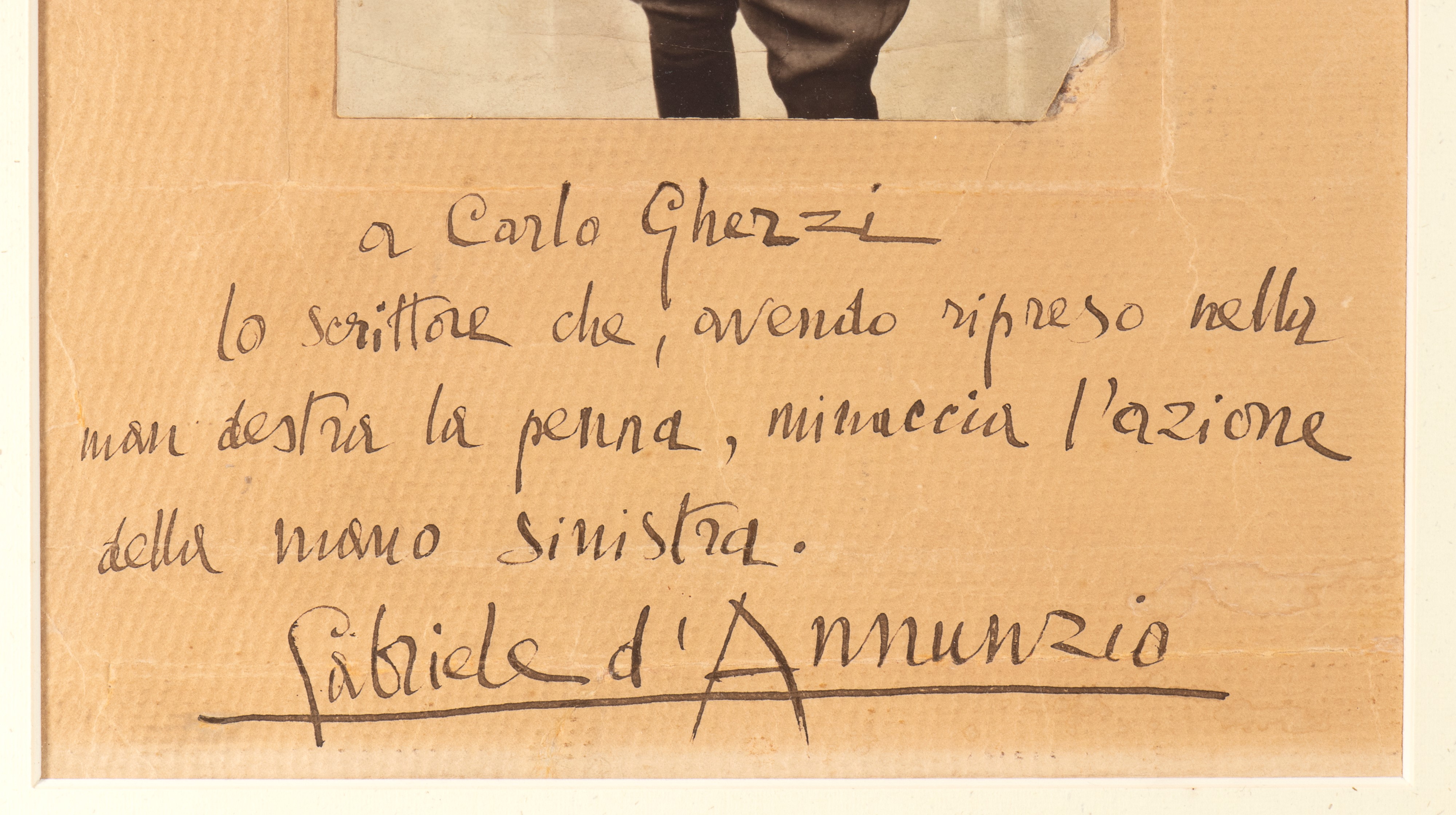 D'annunzio, Gabriele - Foto con Dedica, Firma e Medaglia