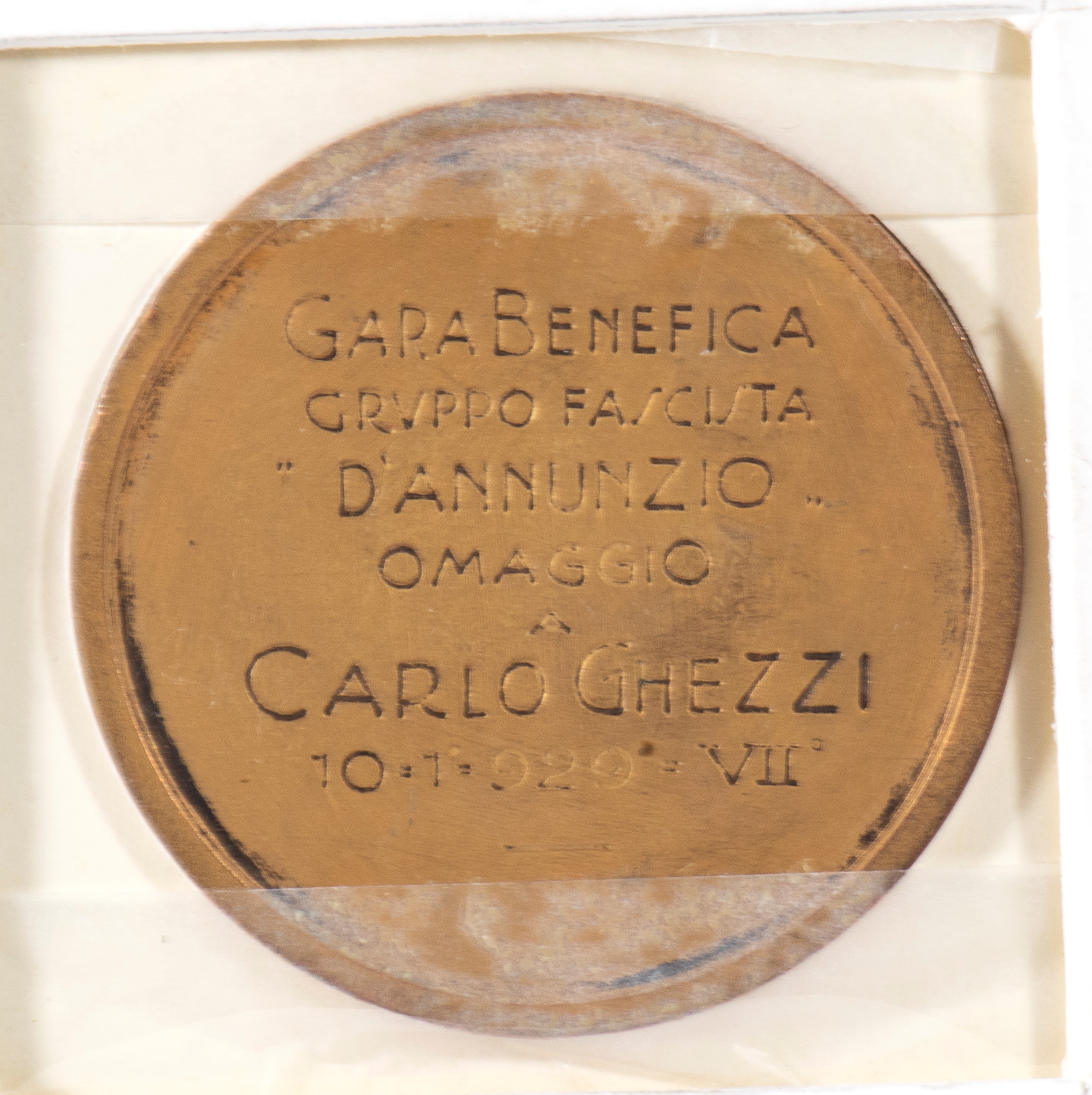 D'annunzio, Gabriele - Foto con Dedica, Firma e Medaglia