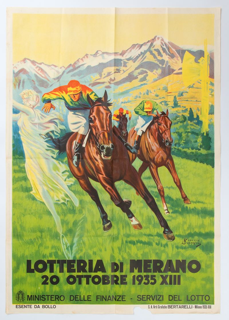 Scarafoni - Manifesto - LOTTERIA DI MERANO