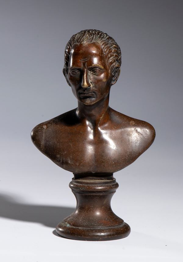 Giulio Cesare, busto in bronzo, Grand Tour '800