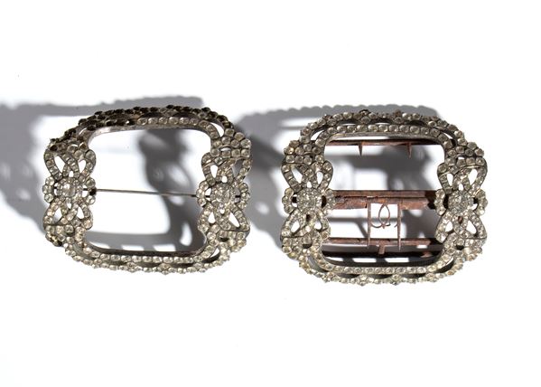 Fibbie in metallo e strass, '700