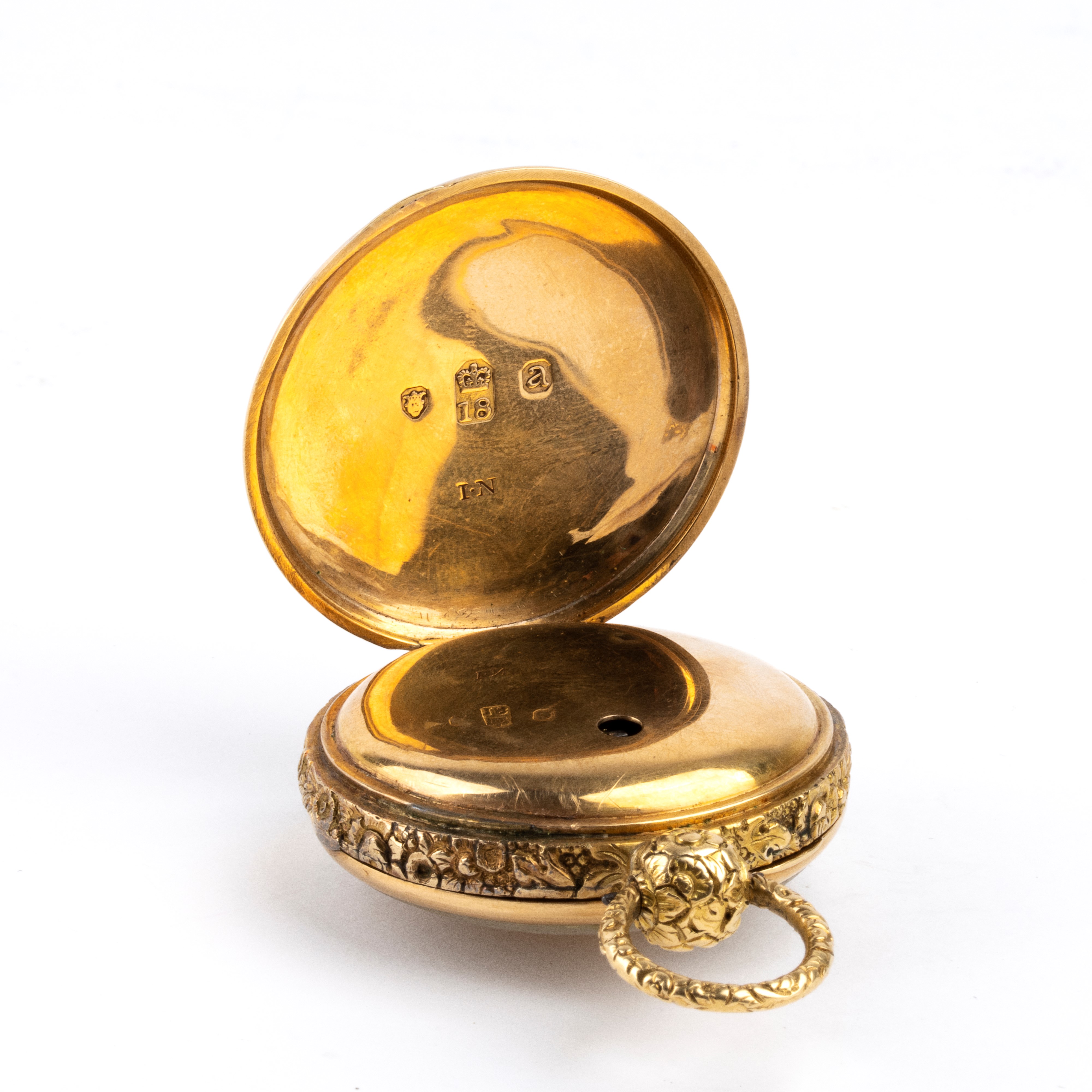 Orologio da tasca in oro 18k, Londra 1815, con catena