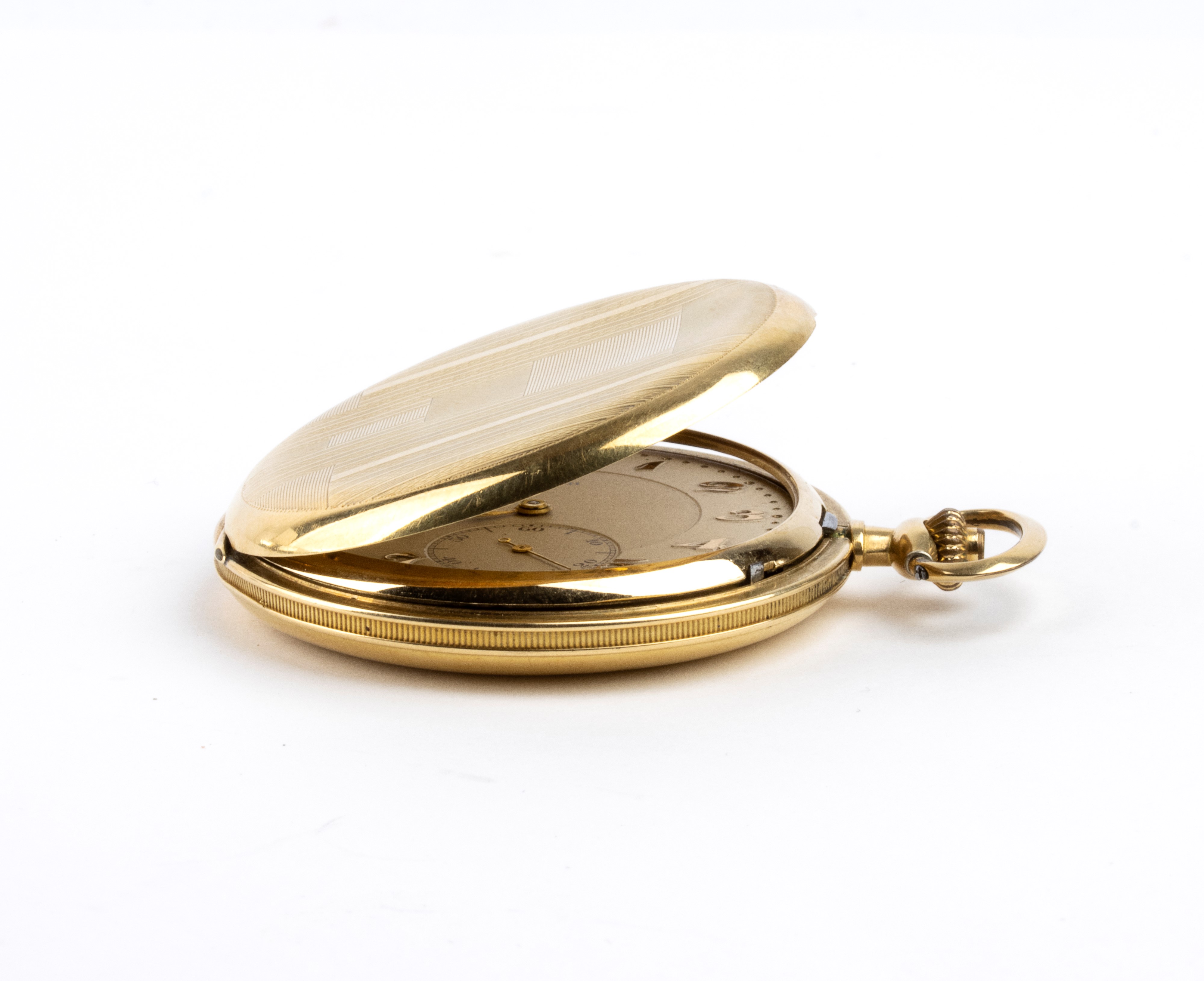Zenith - Orologio da tasca in oro 18k a doppia cassa (savonette) con quadrante avorio
