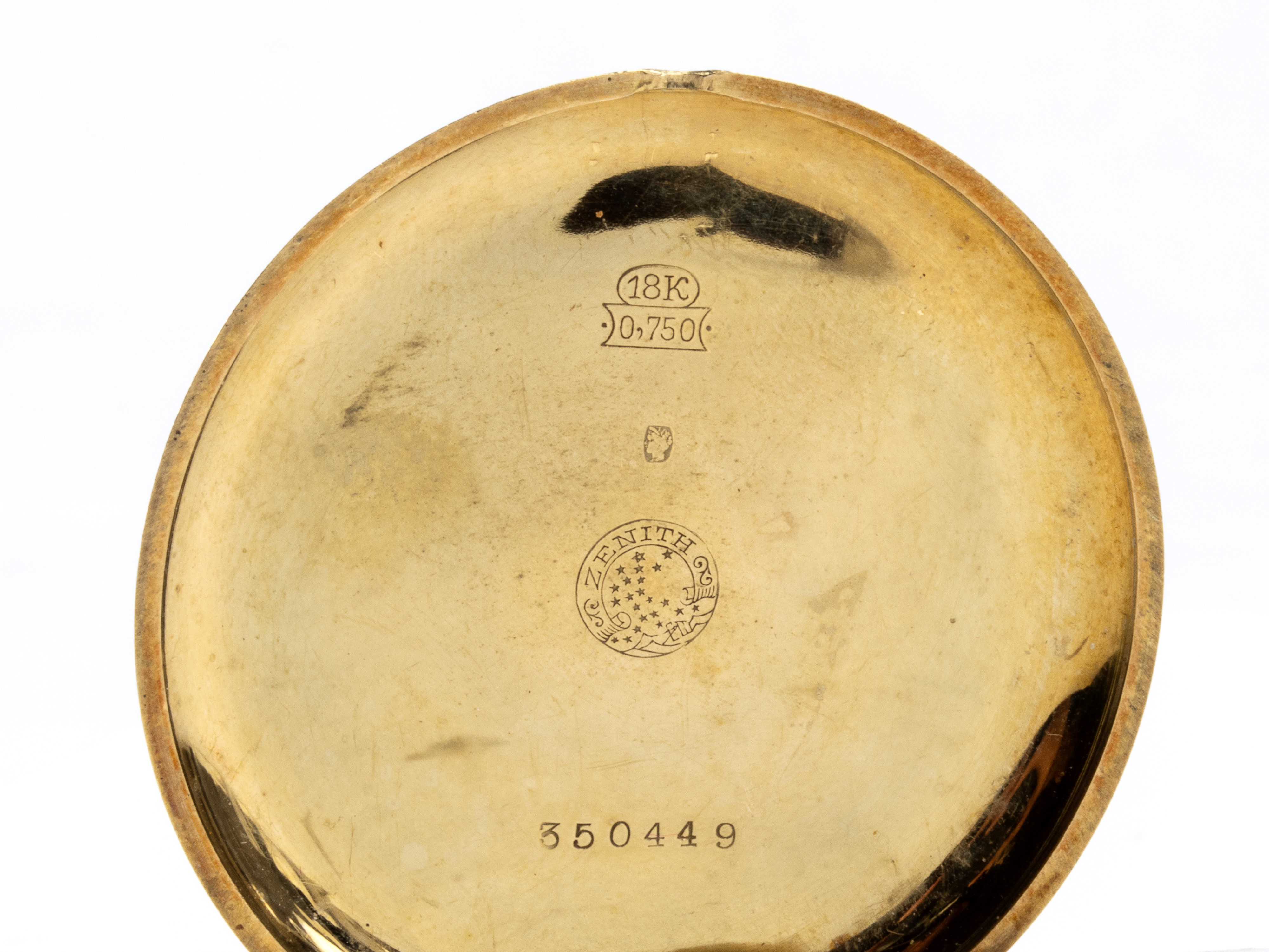 Zenith - Orologio da tasca in oro 18k a doppia cassa (savonette) con quadrante avorio