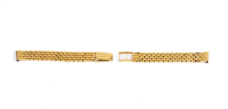Cinturino per orologio, oro giallo 18k a maglie geometriche