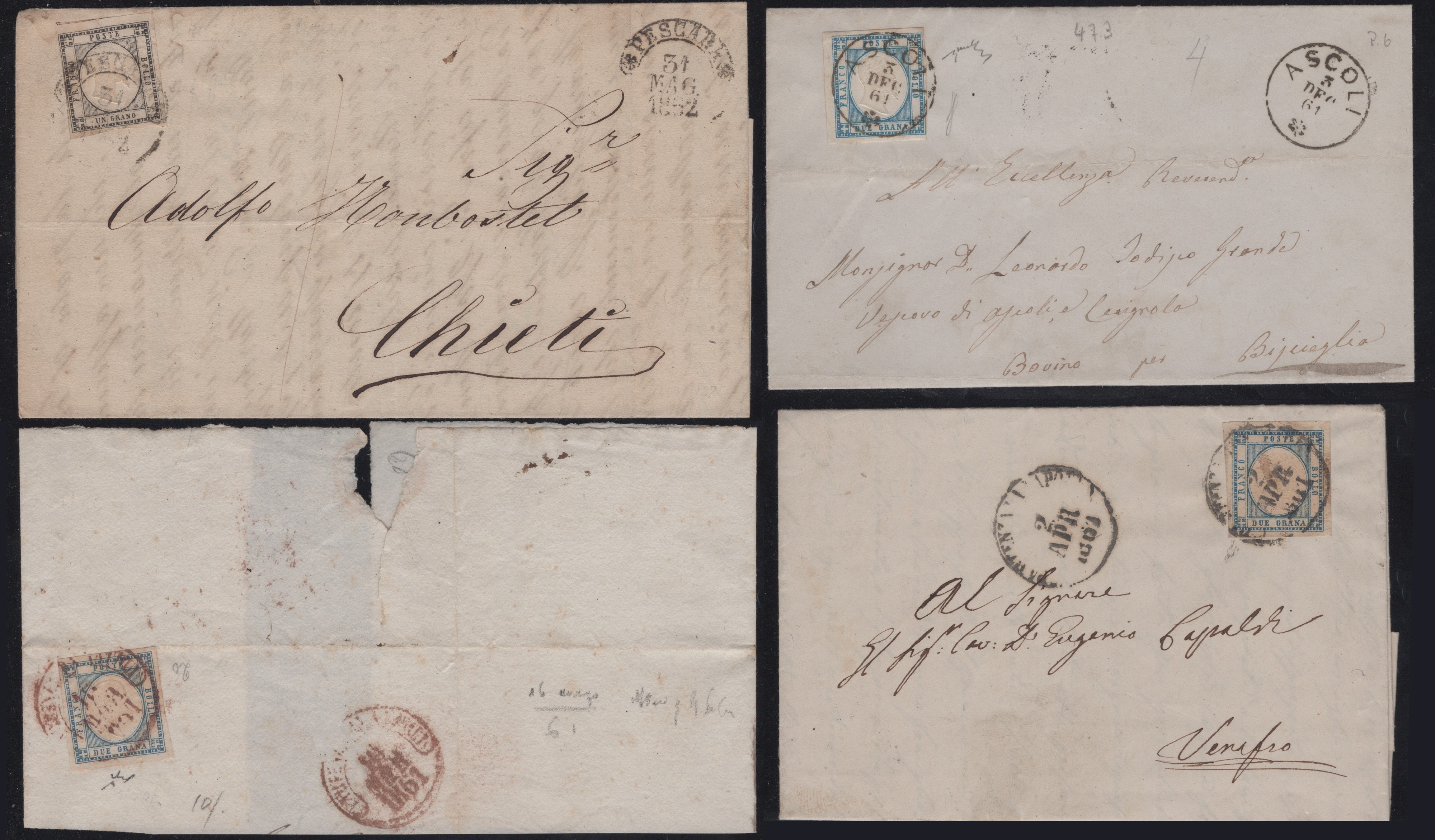 Prov. Napoletane, Accumulazione di Valori Filatelici del 1861