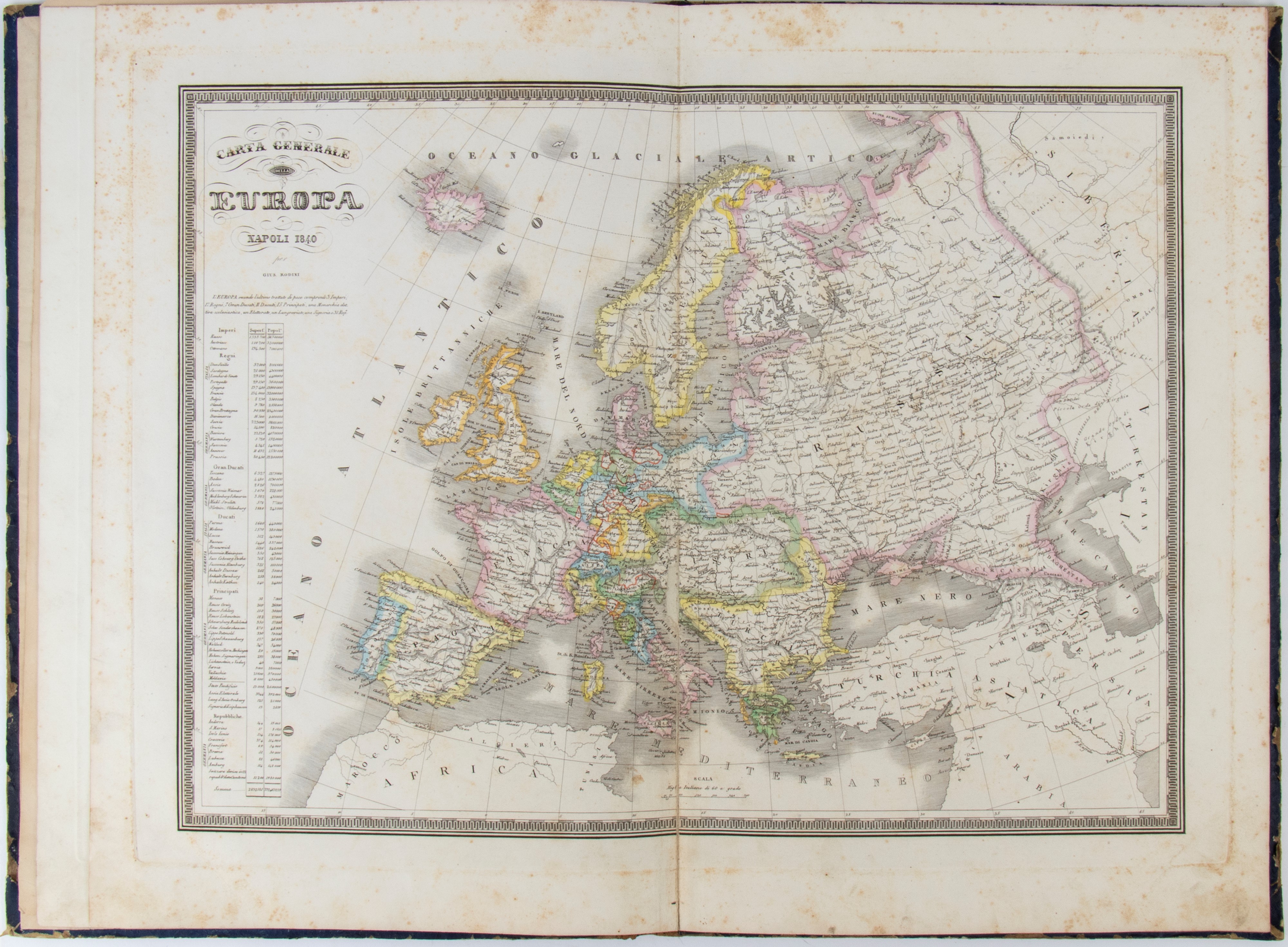 Giuseppe Rodini - Atlante Geografico, Napoli 1839