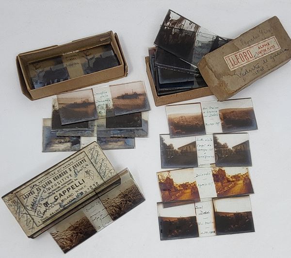 Militari, Coloniali - Lastre fotografiche stereoscopiche