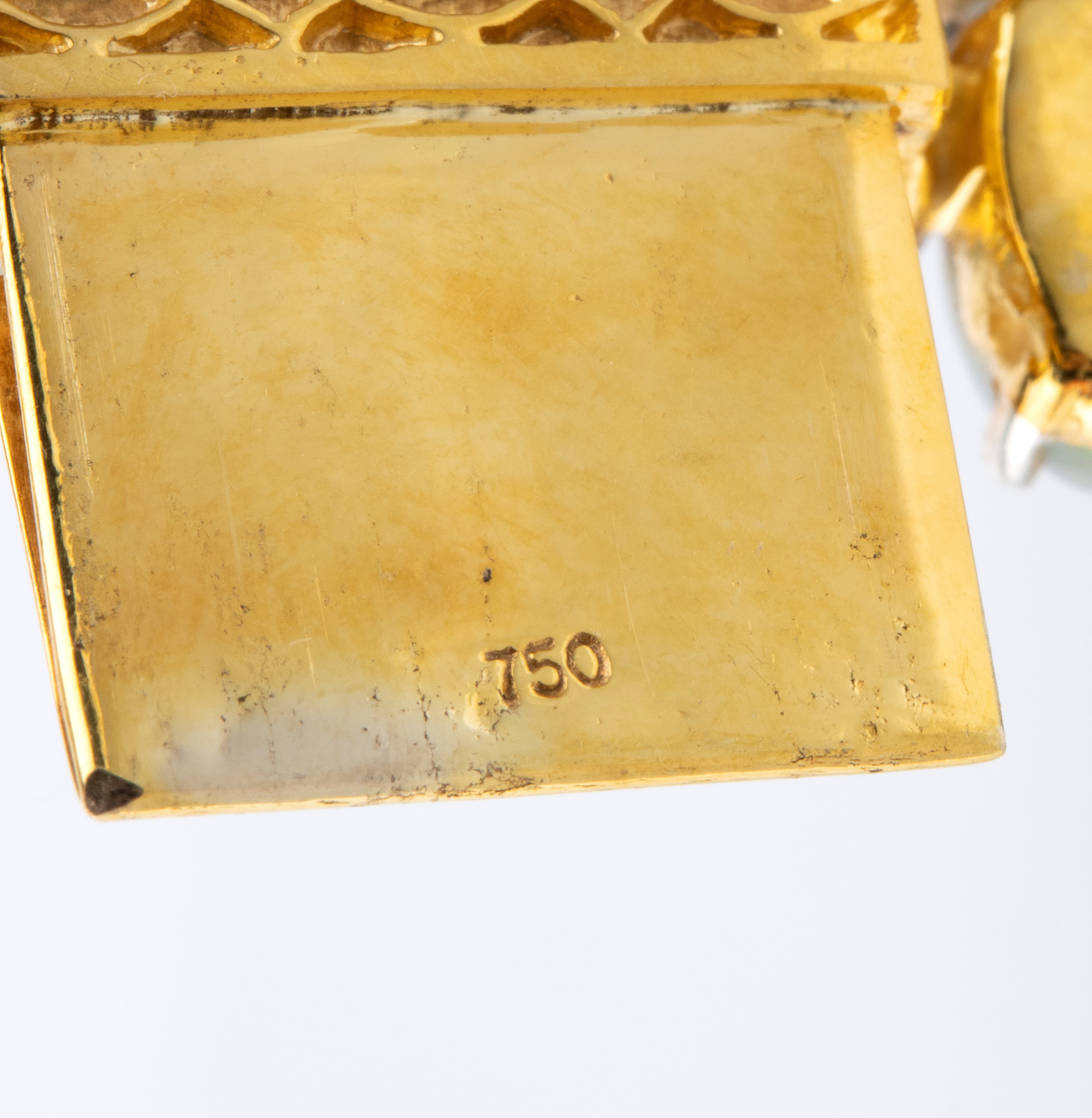 Bracciale in oro giallo 18k e argento con diamanti e 125 opali arlecchino
