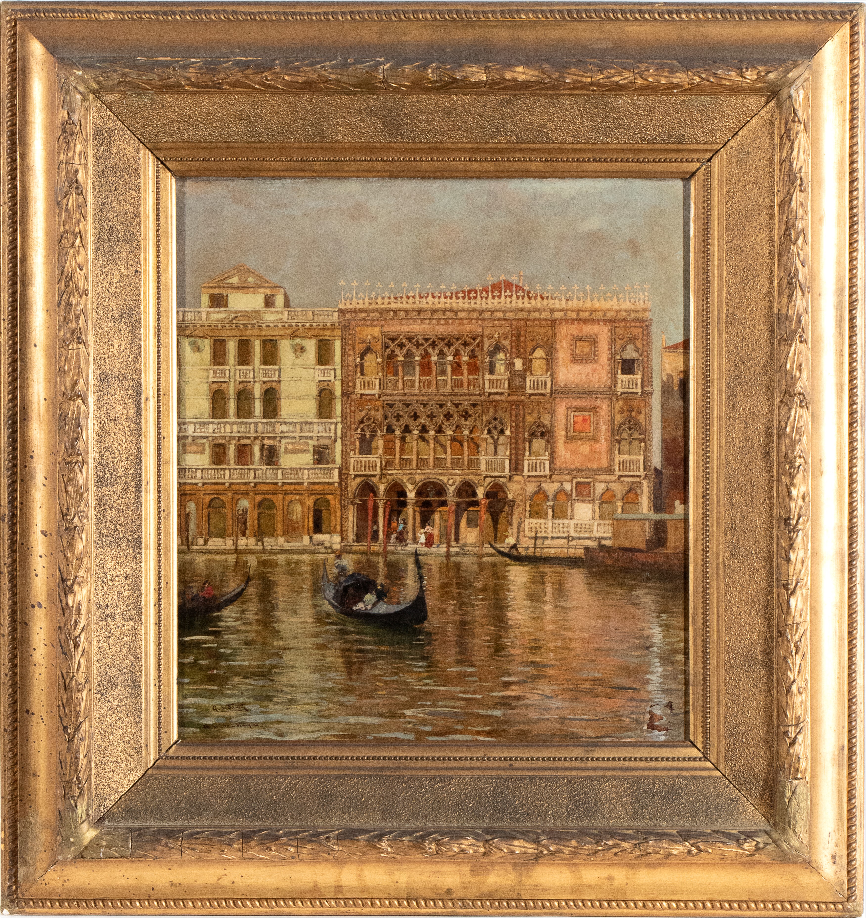Giuseppe De Sanctis - Ca' d'Oro a Venezia, olio su tela