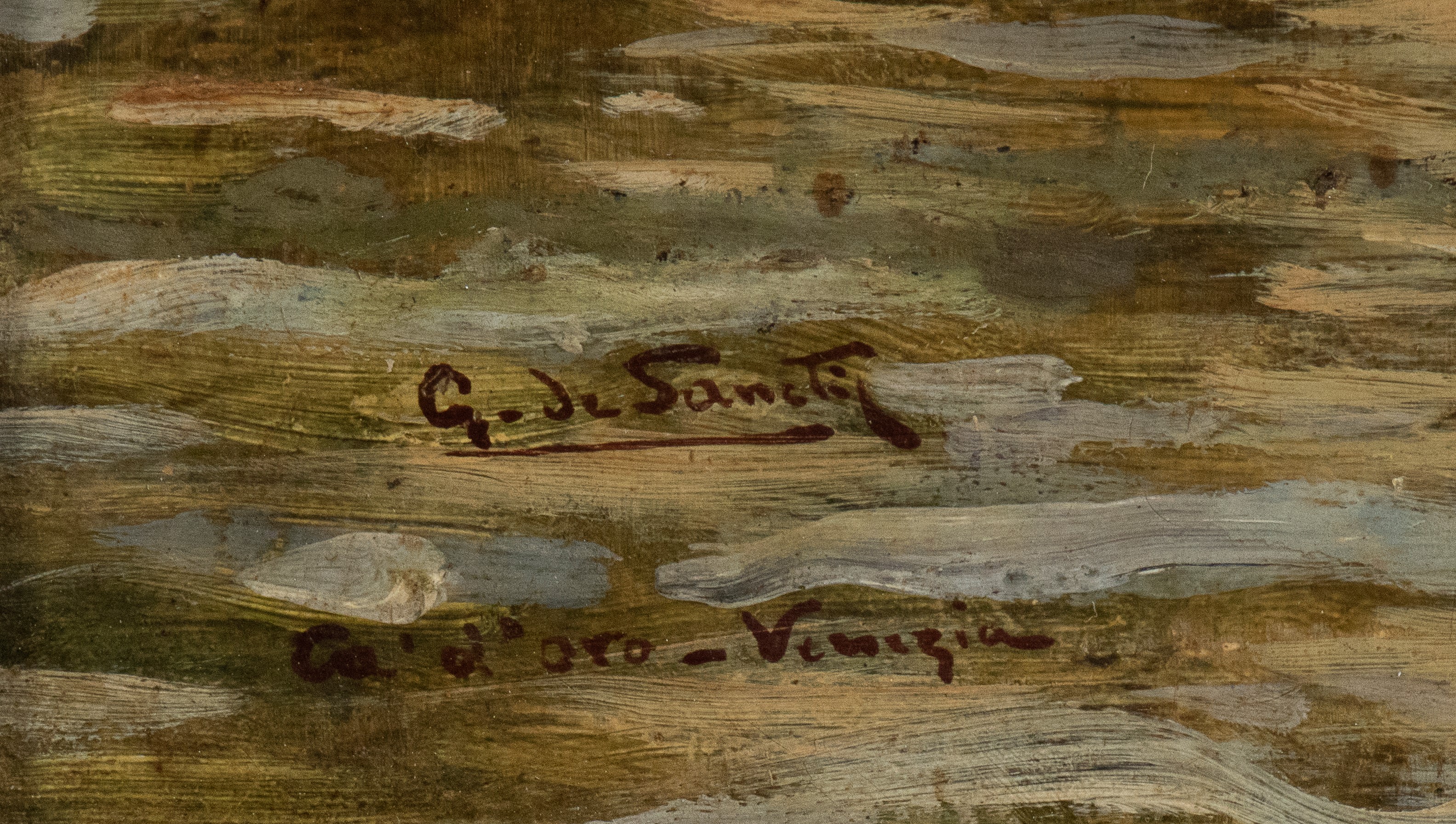 Giuseppe De Sanctis - Ca' d'Oro a Venezia, olio su tela