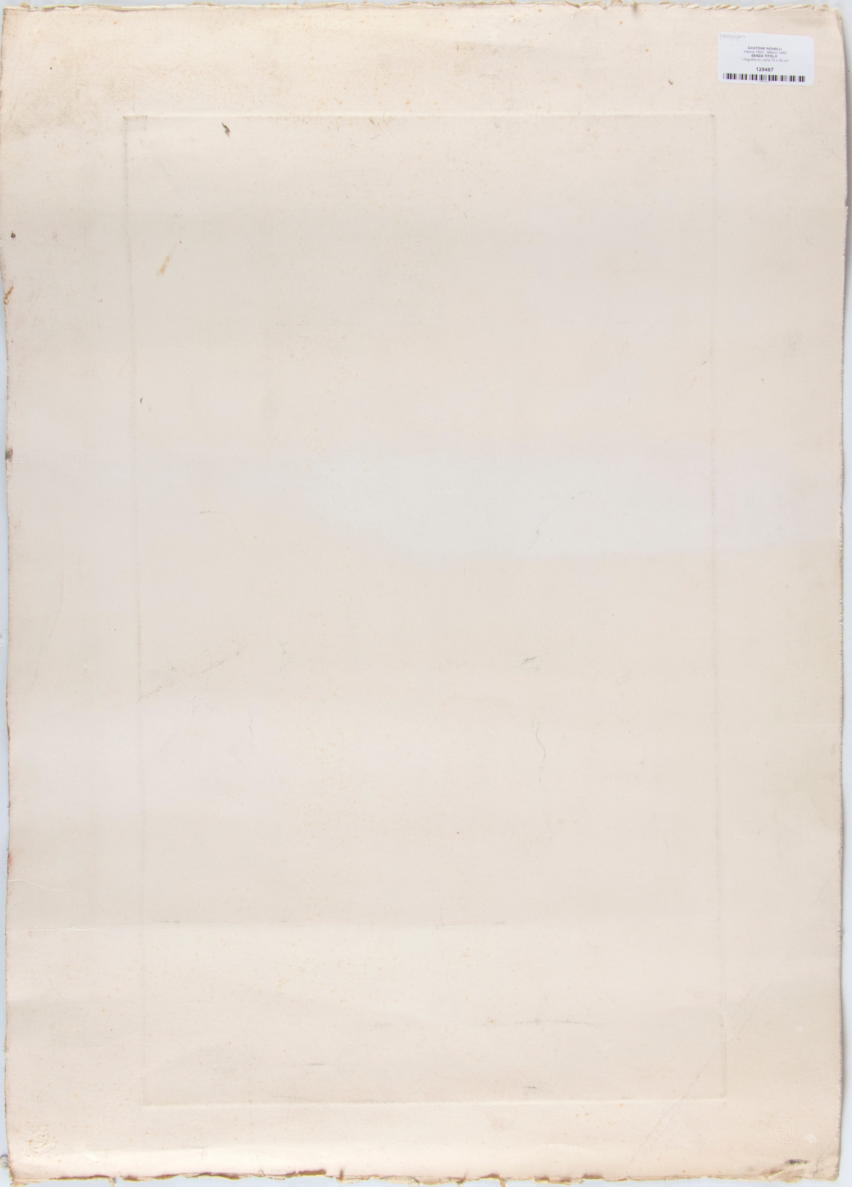 Gastone Novelli - Senza titolo - Litografia su carta