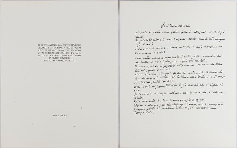 Fausto Melotti - Lotto di cinque litografie