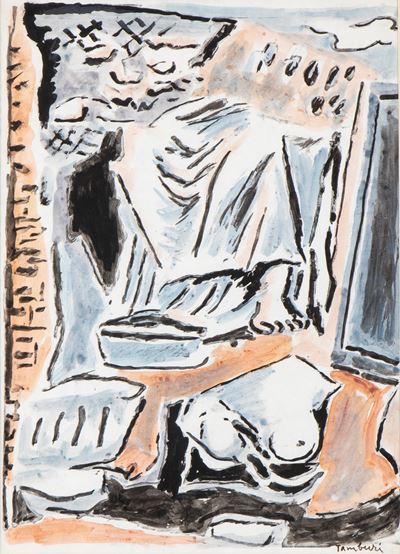 Archeologo, acquarello su carta