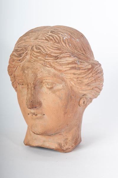 Anonimo, Testa di donna in terracotta, XX secolo