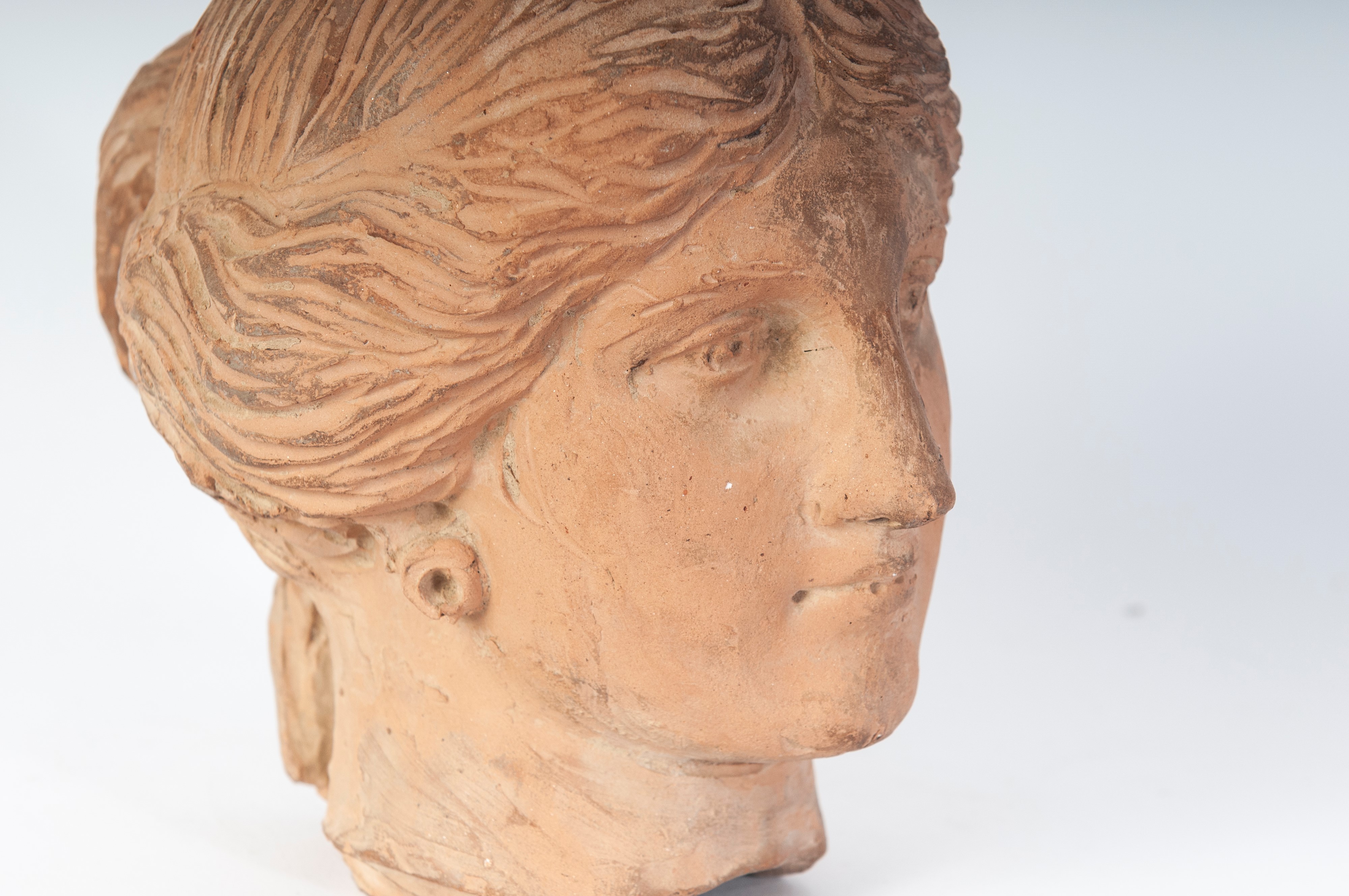 Anonimo, Testa di donna in terracotta, XX secolo