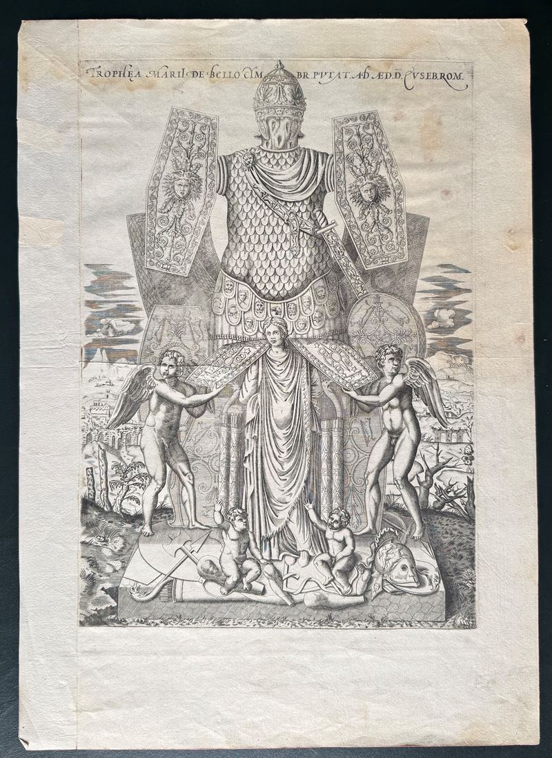 Battista Franco, Trophea Marii de bello..., bulino