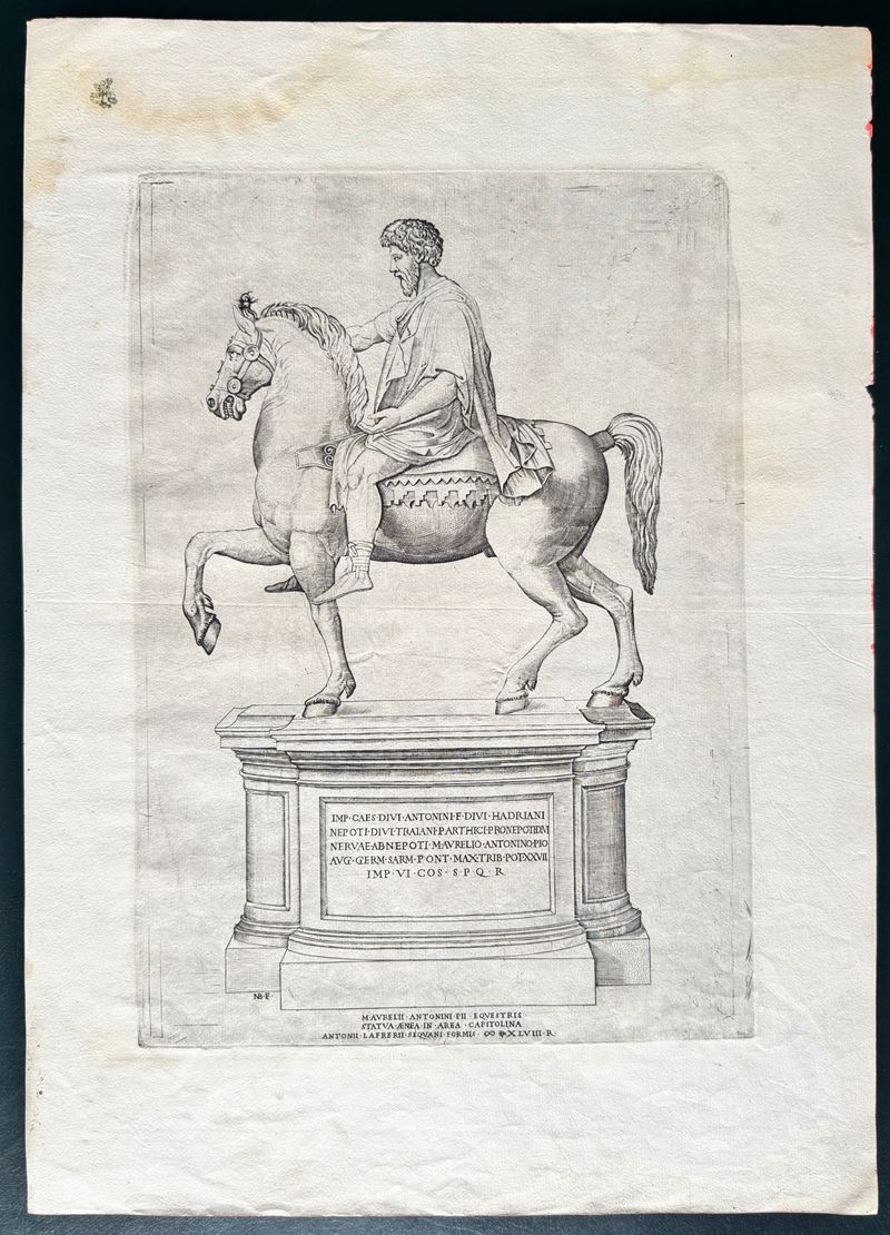 Nicolas Beatrizet - M Avrelii Antonini Pii Equestris, Bulino