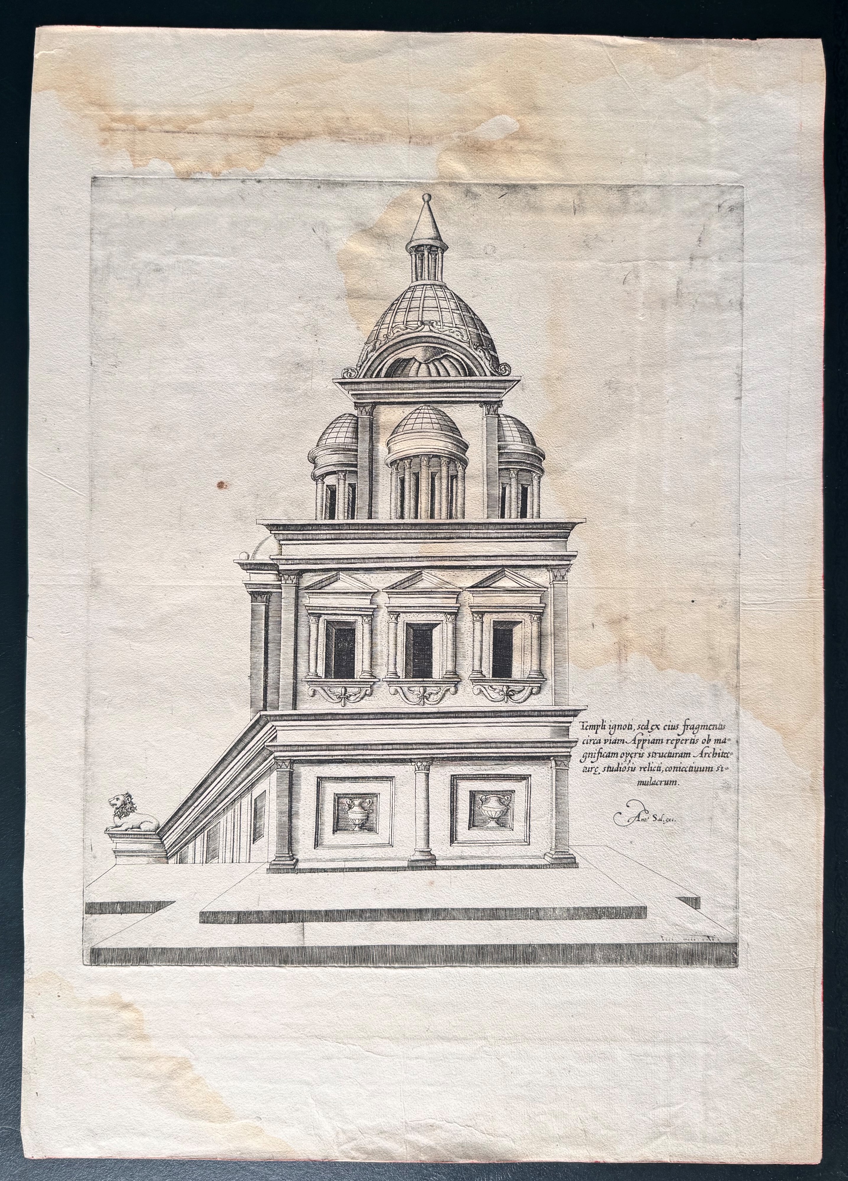 Sepolcro di Augusto | Templi ignoti…, dal “Speculum Romanae Magnificentiae”