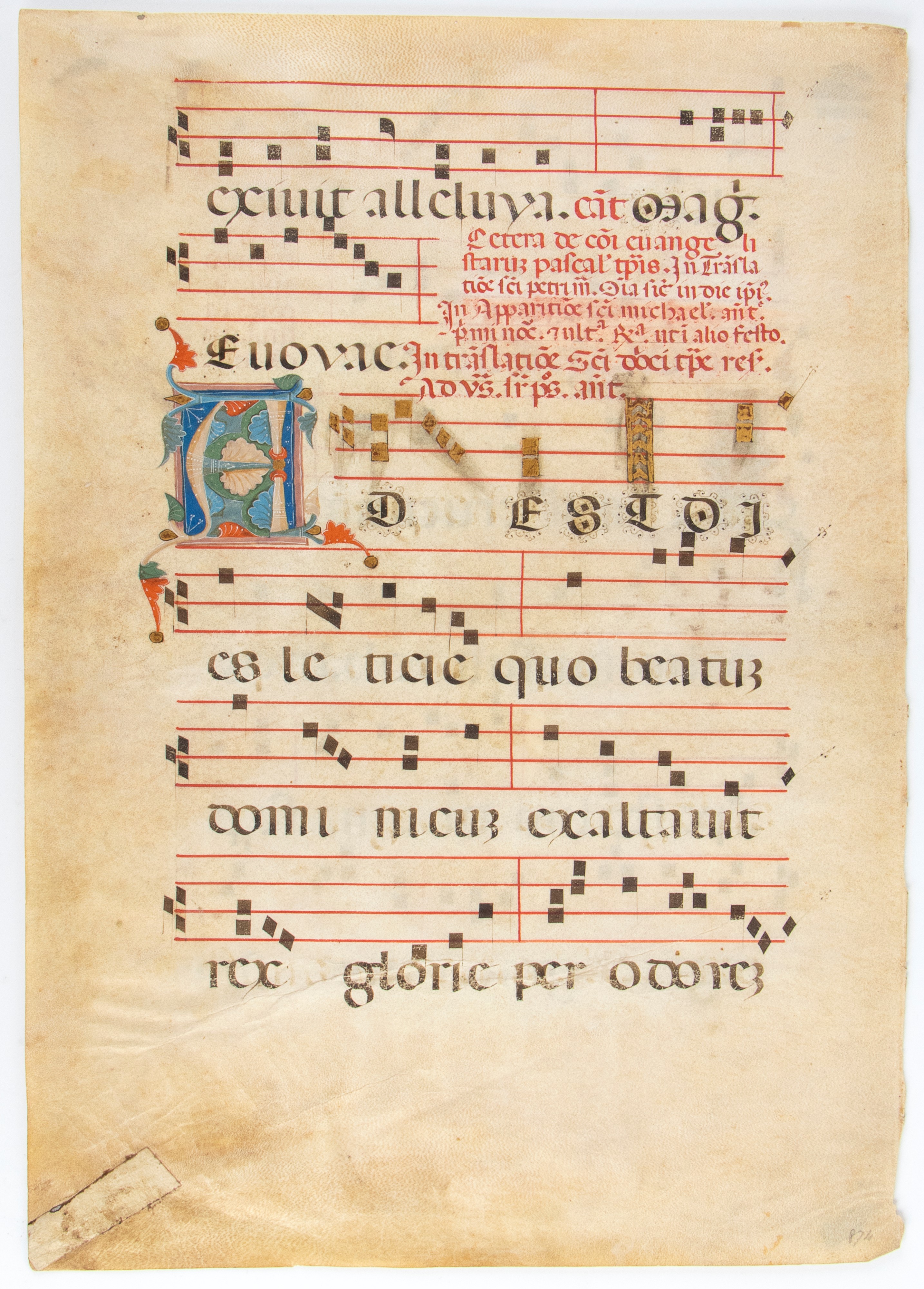 Due fogli di antifonario