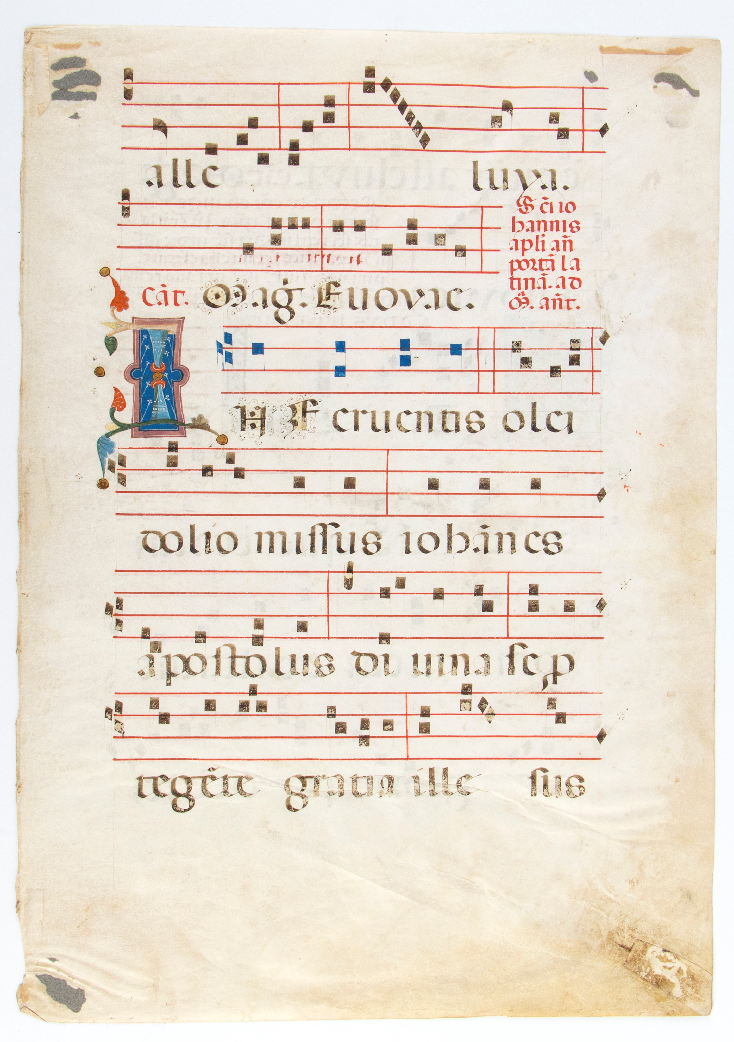 Due fogli di antifonario