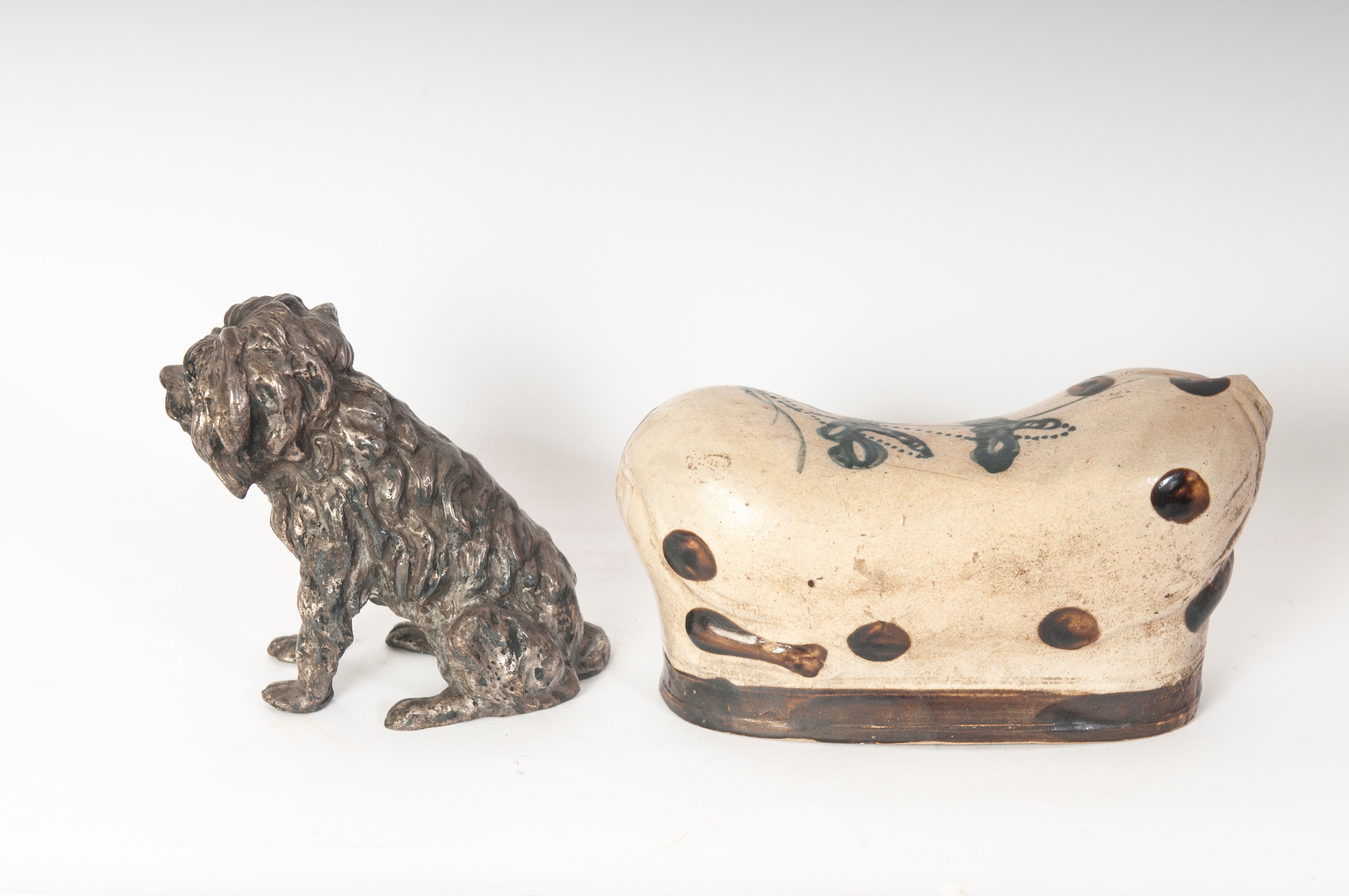 Lotto di due sculture animalier: