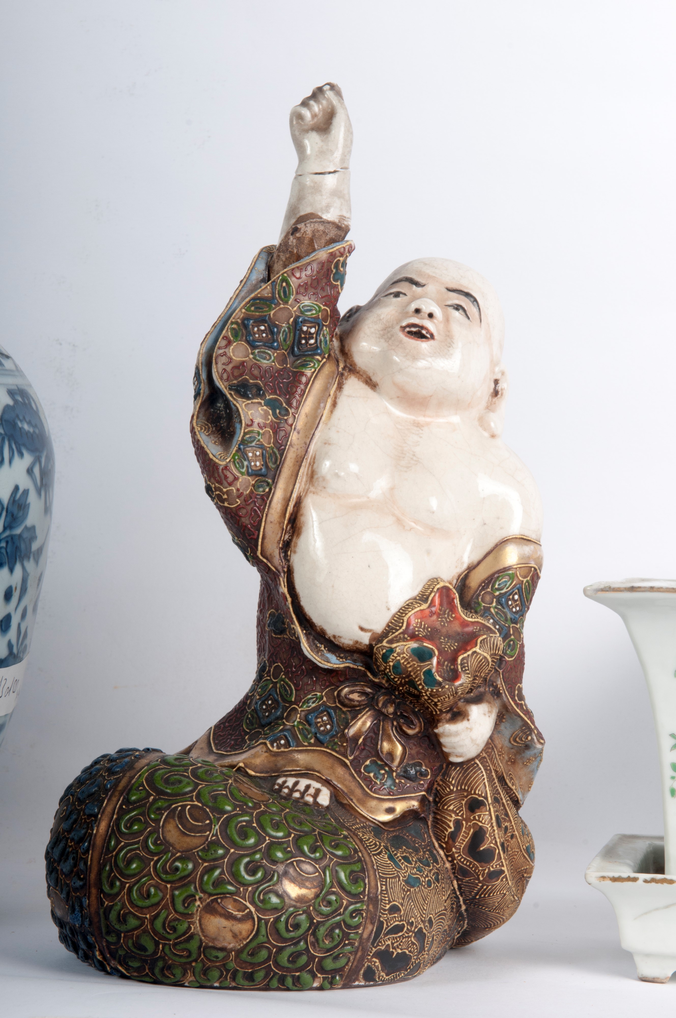 Budai Kutani, Set di quattro pezzi in porcellana, XIX / XX secolo