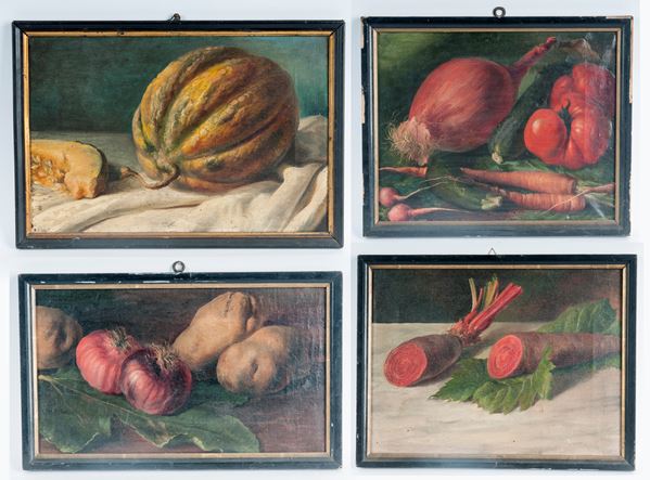 Lotto di quattro nature morte