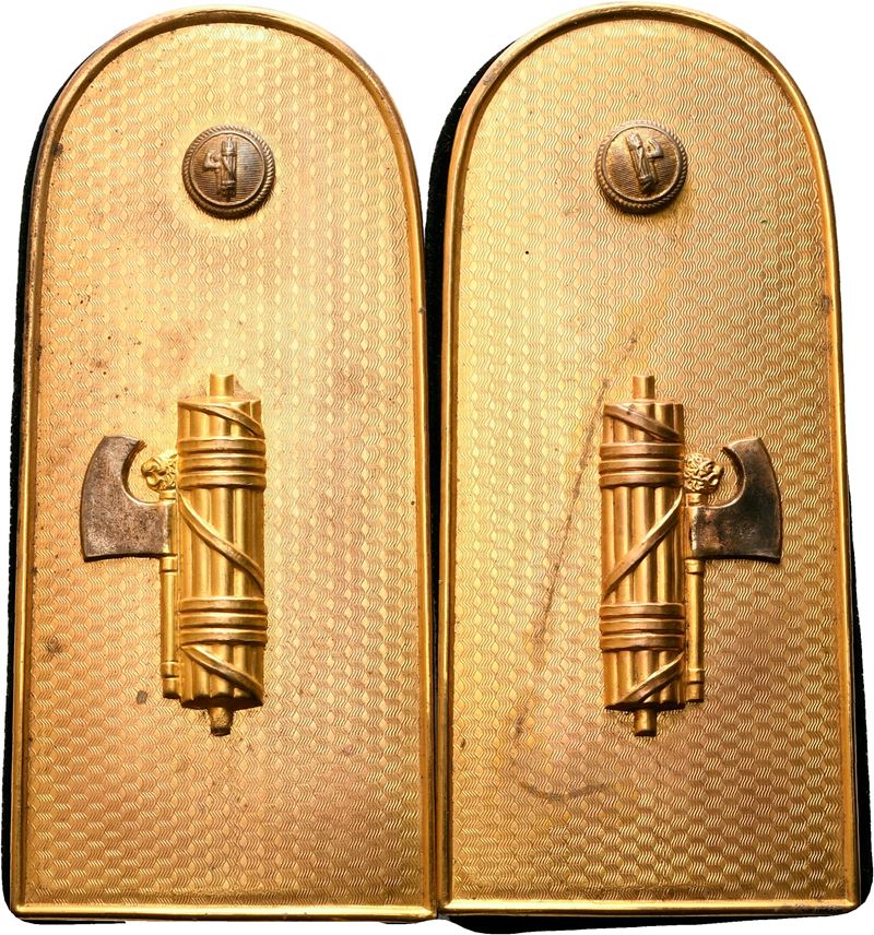 Controspalline metalliche da ufficiale MVSN