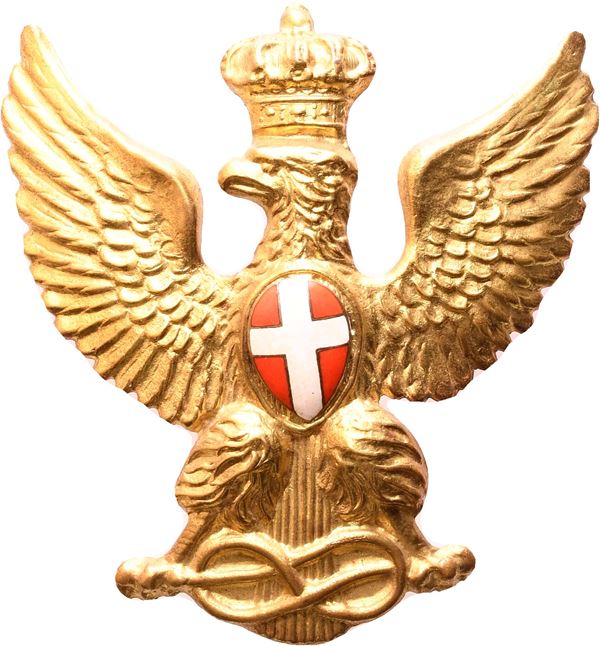 Metal emblem of a police officer