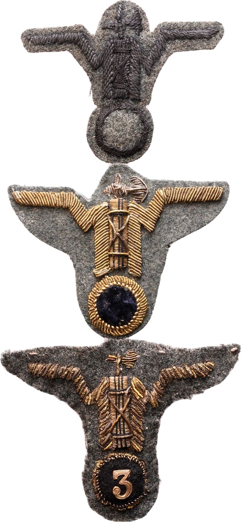 GNR, lotto di tre fregi