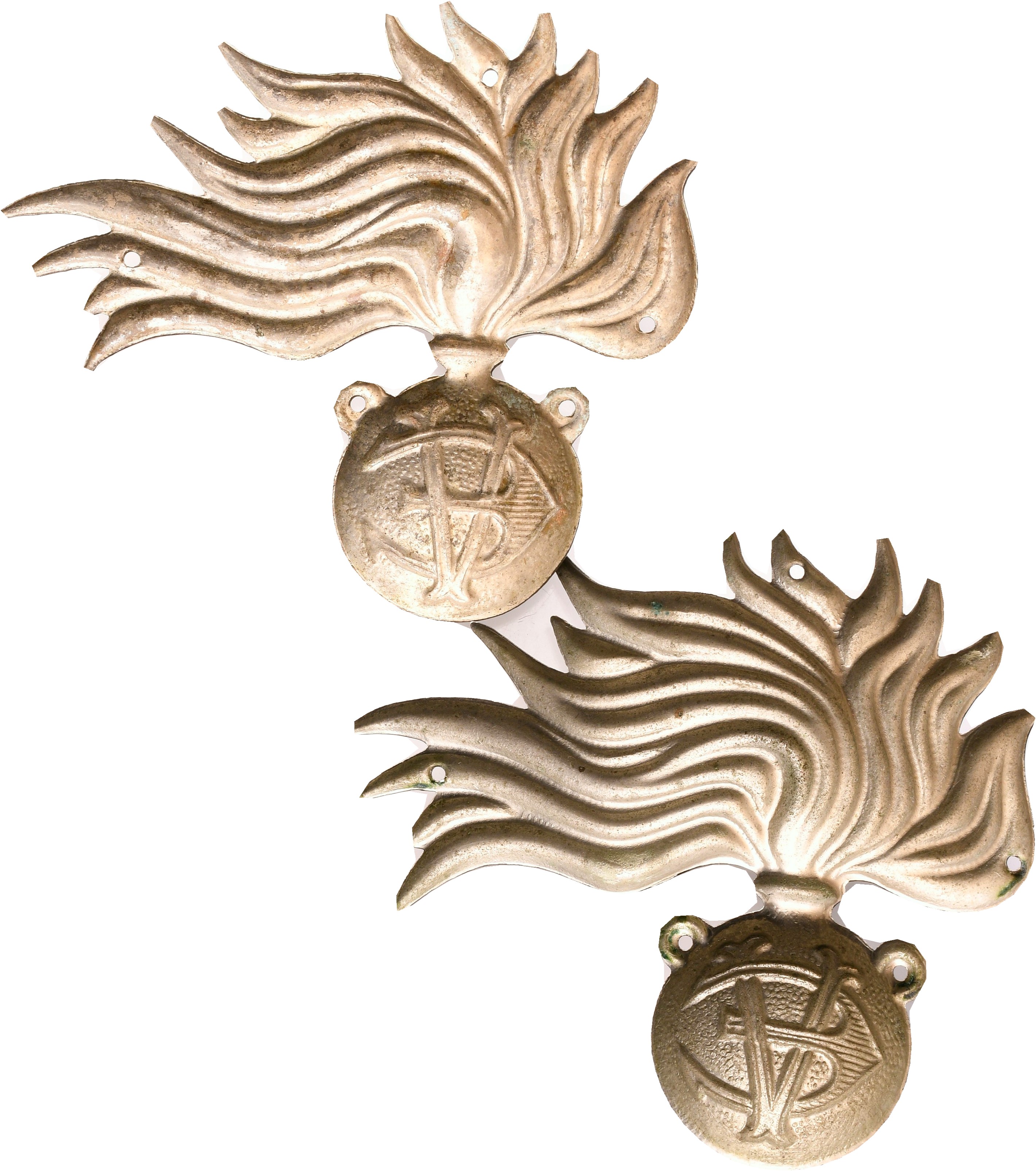 CCRR, lotto di due fregi in metallo