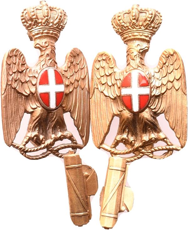Italian African Police, batch of epaulette eagles and lapel fasces