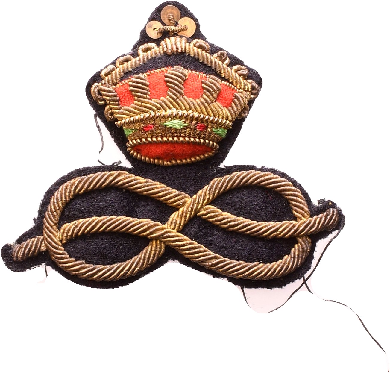 Casa del Duca di Aosta, collo di mantella corone metalliche e fregio