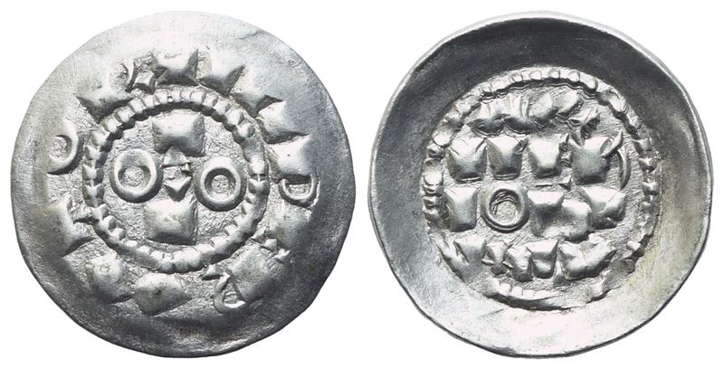 Milano. Ottone II di Sassonia (973-983). Denaro Scodellato. Mir 38; Ag; 1,20 Gr
