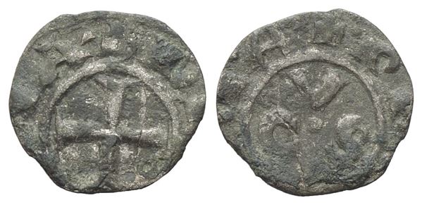 ANCONA. Repubblica (Sec. XIII-XIV) - Denaro. CNI 15  Ag; 0,36 gr.