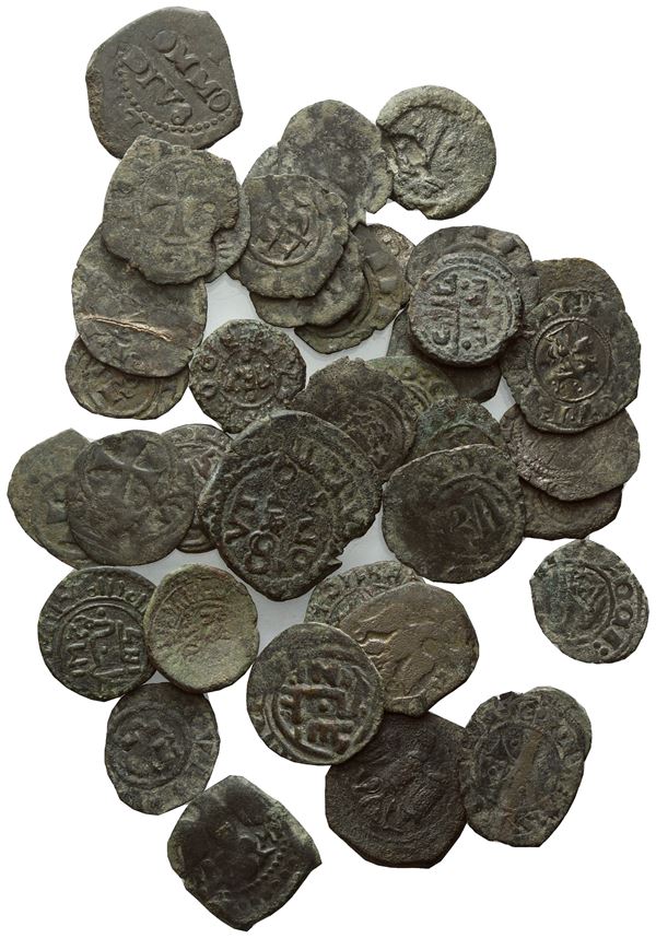 MESSINA. REGNO DI SICILIA. Interessante lotto composto da 40 monete normanne, sveve, vicereame. Nominali, metalli e conservazioni varie.