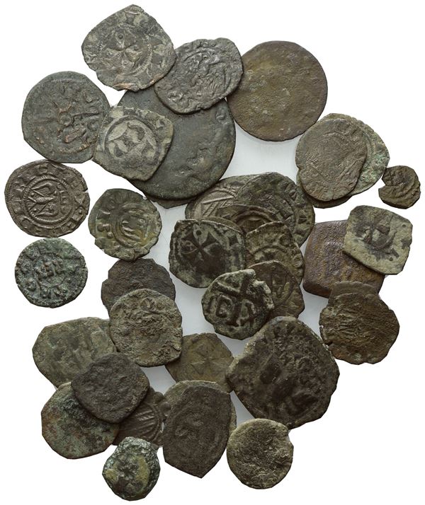 MESSINA. REGNO DI SICILIA. Interessante lotto composto da 40 monete normanne, sveve, vicereame. Nominali, metalli e conservazioni varie.