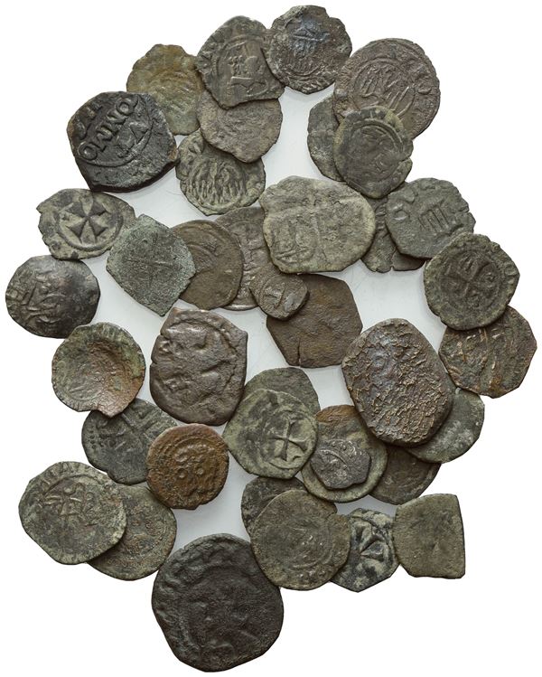 MESSINA. REGNO DI SICILIA. Interessante lotto composto da 40 monete normanne, sveve, vicereame. Nominali, metalli e conservazioni varie.