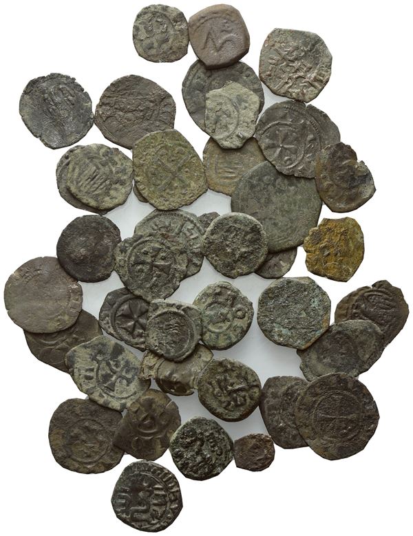 MESSINA. REGNO DI SICILIA. Interessante lotto composto da 40 monete normanne, sveve, vicereame. Nominali, metalli e conservazioni varie.