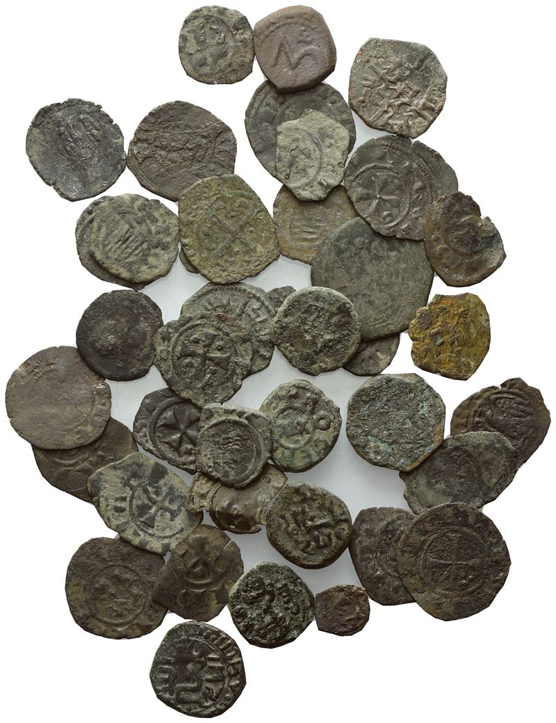 Messina. Regno di Sicilia. Interessante Lotto Composto da 40 Monete Normanne, Sveve, Vicereame. N...