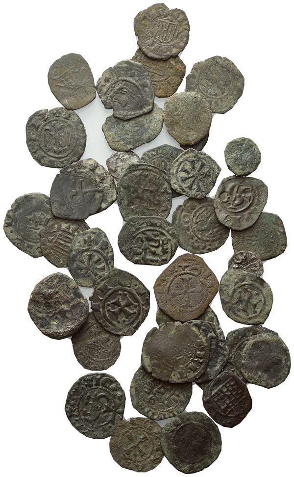 MESSINA. REGNO DI SICILIA. Interessante lotto composto da 40 monete normanne, sveve. Nominali, metalli e conservazioni varie.