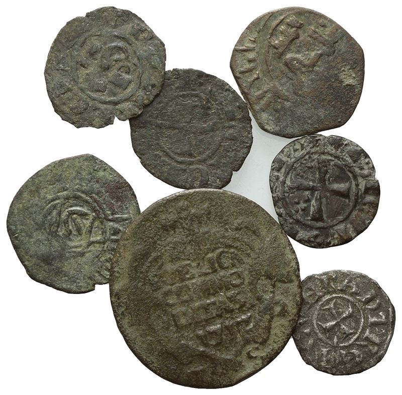 Messina. Regno di Sicilia. Interessante Lotto Composto da 6 Monete Normanne, Sveve e 1 Grano 1717...